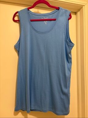 Chico's Women's Sky Blue Scoop Neck Tank